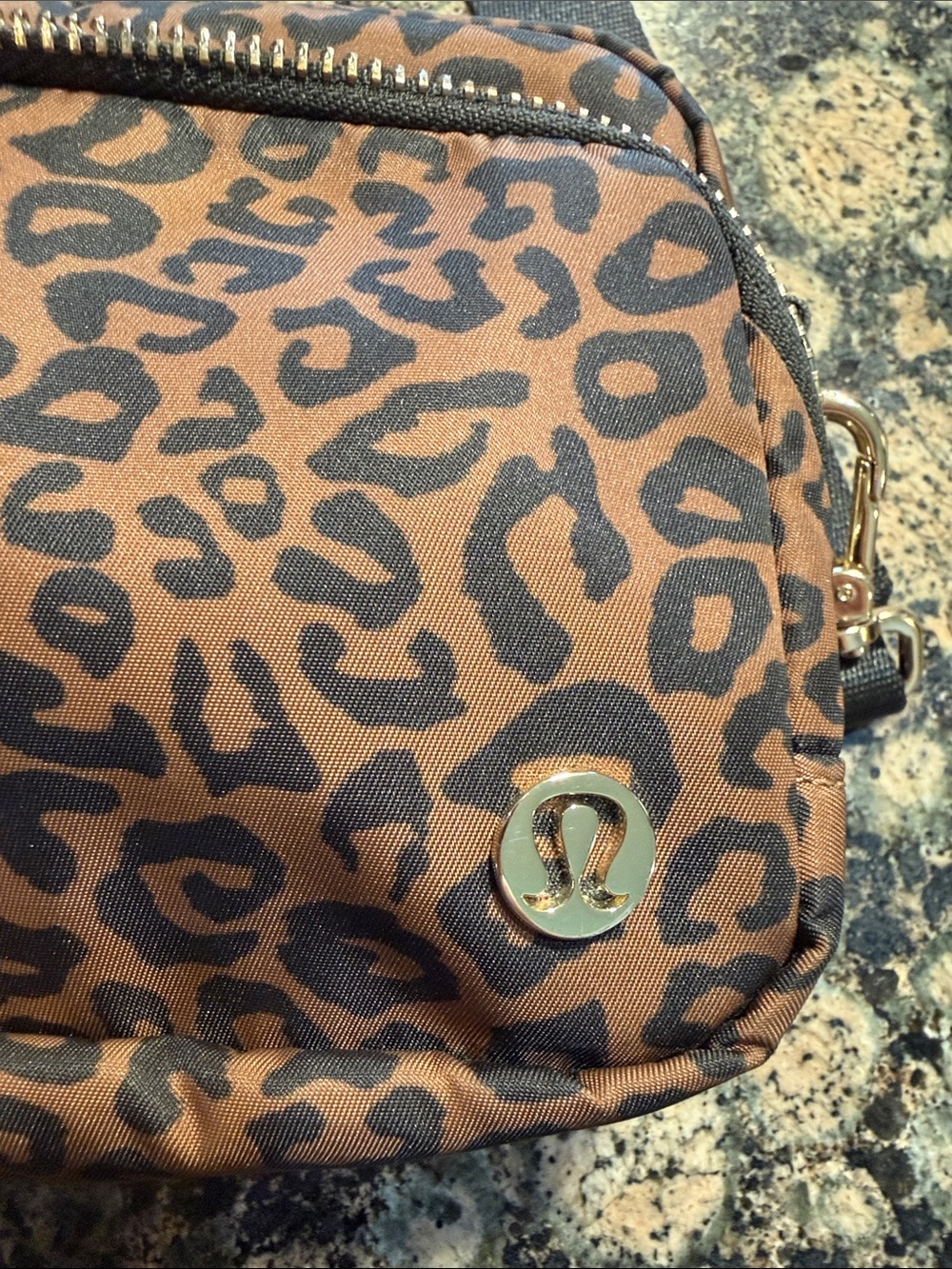 lululemon athletica Brown and Black Leopard Print Crossbody Bag - Picture 2 of 7